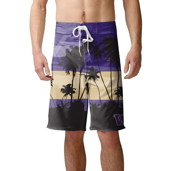 FOCO Men's Team Logo Sunset Swim Boardshorts Washington Huskies XX-Large Team Co - Picture 1 of 1